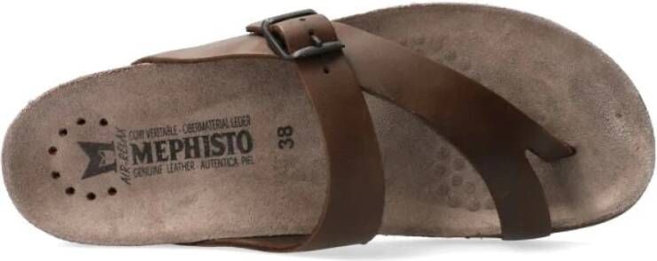 mephisto Flat Sandals Bruin Dames