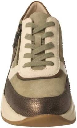 mephisto Groen Bruin Casual Sneakers Laonie Green Dames