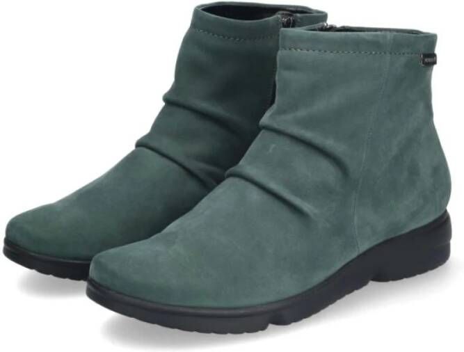 mephisto Groene enkellaars met rits Green Dames