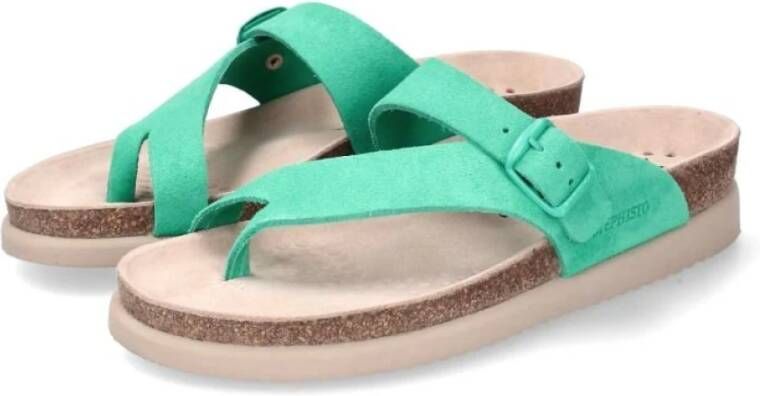 mephisto Groene Teenslipper Uitverkoop Green Dames