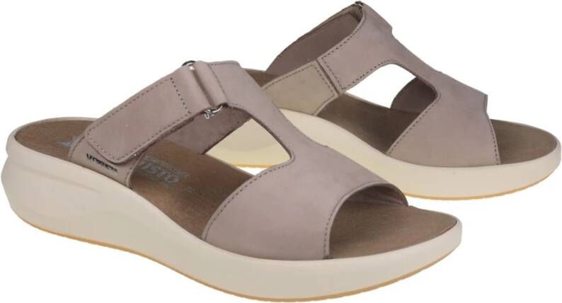 mephisto Klassieke Slip-On Sandaal Taupe Beige Dames