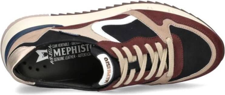 mephisto Rood Mix Veterschoen Multicolor Dames