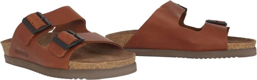 mephisto Kwaliteit heren slide sandaal Brown Heren