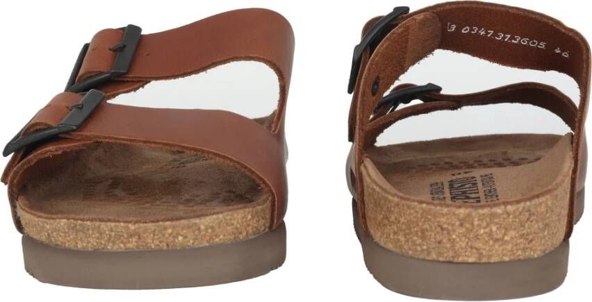 mephisto Kwaliteit heren slide sandaal Brown Heren