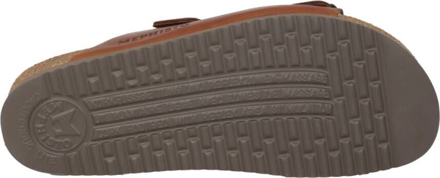 mephisto Kwaliteit heren slide sandaal Brown Heren