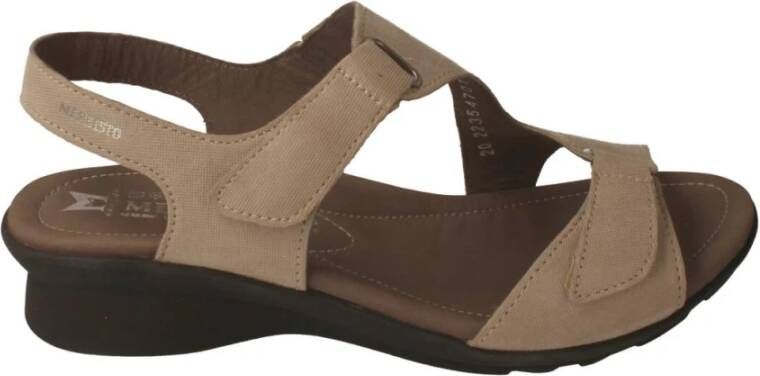 mephisto Platte sandalen Beige Dames