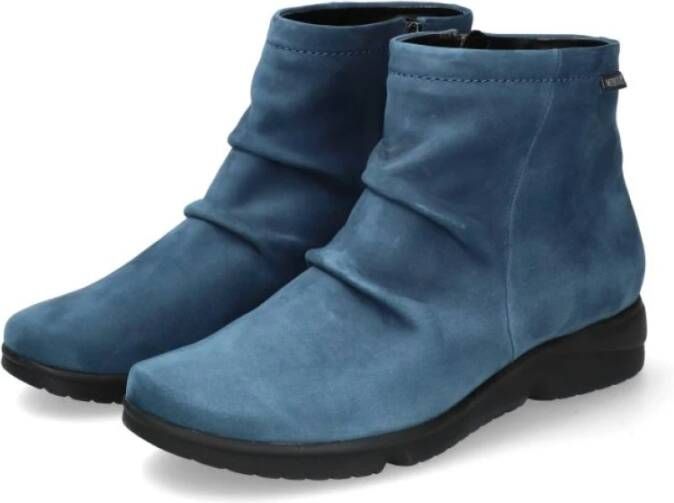 mephisto Relaxed Fit Enkellaars Blauw Blue Dames