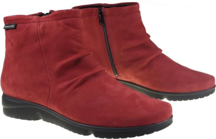 mephisto Rode enkellaars met Soft-Air tussenzool Red Dames