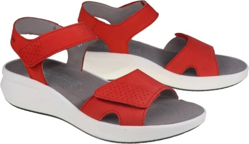 mephisto Rode Slip-On Sandaal met Soft-Air Middenzool Red Dames