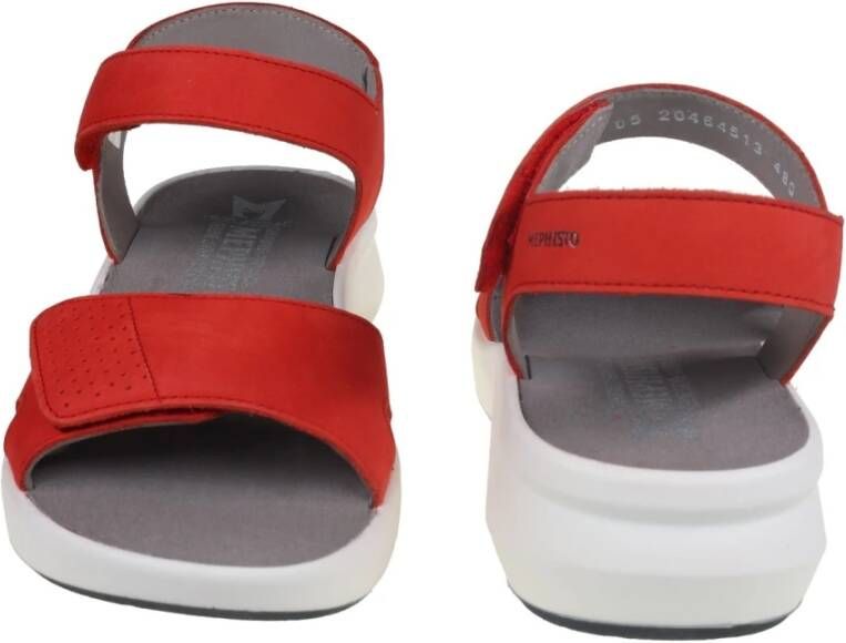 mephisto Rode Slip-On Sandaal met Soft-Air Middenzool Red Dames