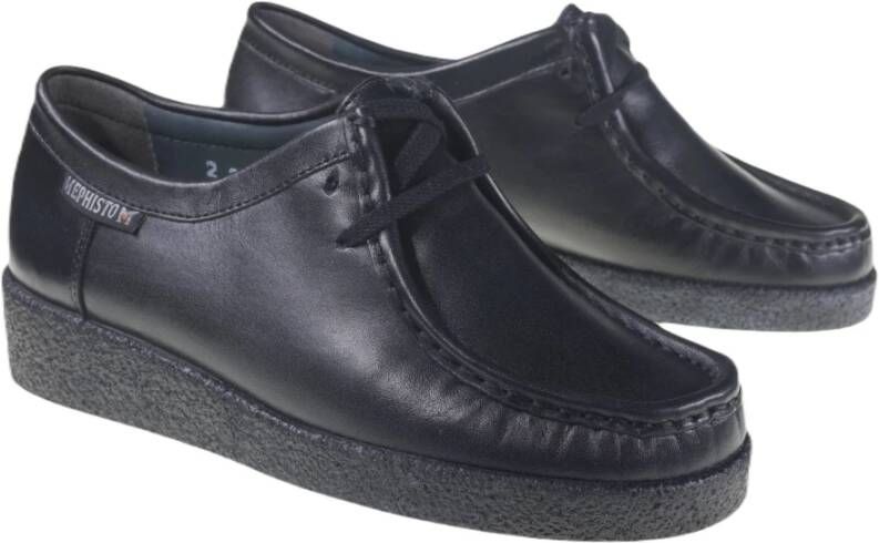 mephisto Stijlvolle Veterschoen voor Dames Black Dames