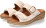 Mephisto Taupe sandalen met brede pasvorm en klittenbandsluiting Beige Dames - Thumbnail 3