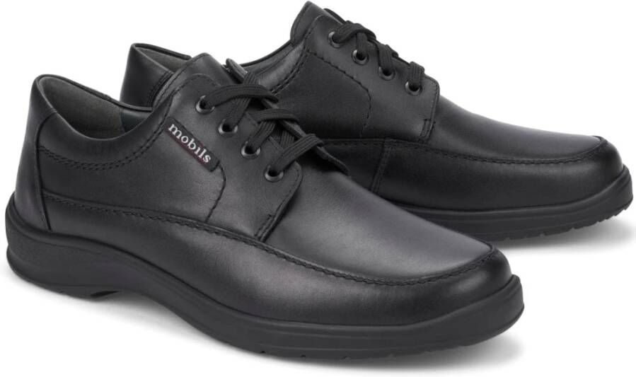 mephisto Wijde pasvorm veterschoen Zwart Black Heren