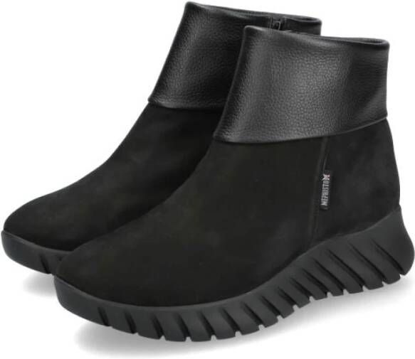 mephisto Zwarte enkellaars voor dames Suède Black Dames