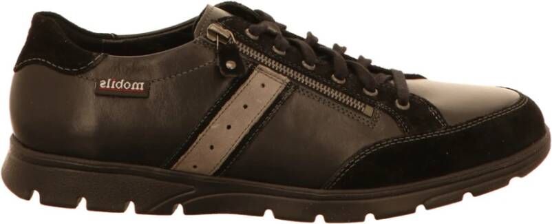 mephisto Zwarte Veterschoenen Black Heren