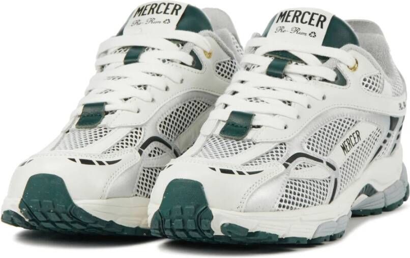 Mercer Amsterdam Witte Leren Sneakers Valt klein: Bestel een maat groter White Heren