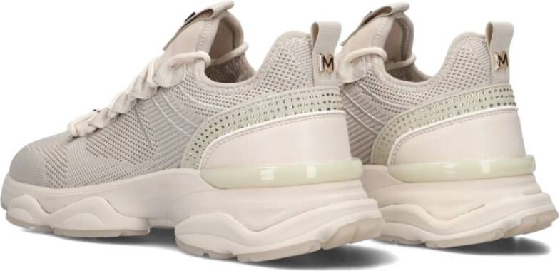 Mexx Beige Lage Sneakers met Strass Details Beige Dames