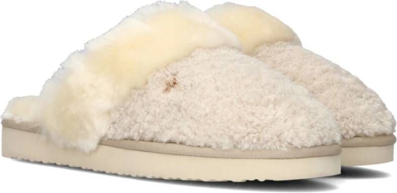 Mexx Beige Teddy Textiel Snow Pantoffels Beige Dames