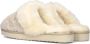 Mexx Beige Teddy Textiel Snow Pantoffels Beige Dames - Thumbnail 5