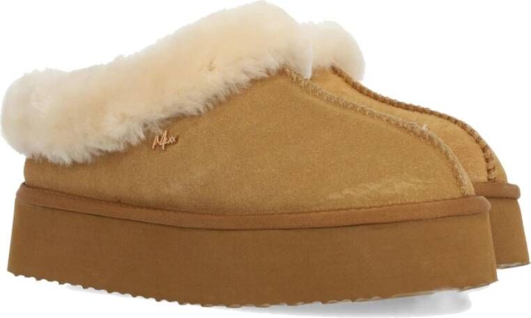 Mexx Bruine Binnenslippers voor Vrouwen Brown Dames