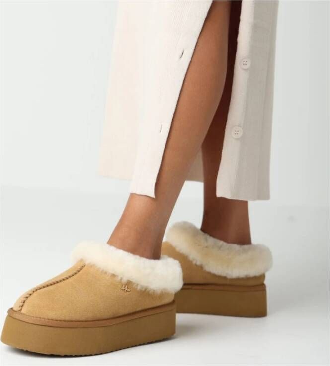 Mexx Bruine Binnenslippers voor Vrouwen Brown Dames