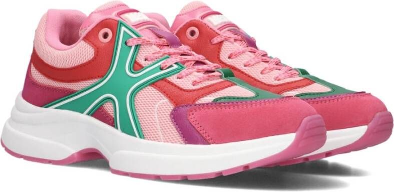 Mexx Lage sneakers Loyce Paars Leer Multicolor Dames