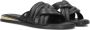 Mexx Twisted Strap Leather Slippers Black Dames - Thumbnail 12