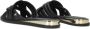 Mexx Twisted Strap Leather Slippers Black Dames - Thumbnail 13