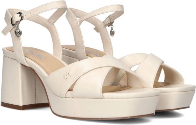 Mexx Witte Leren Sandalen Nalina White Dames