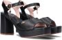 Mexx Zwarte Leren Sandalen Lauren Black Dames - Thumbnail 2