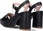 Mexx Zwarte Leren Sandalen Lauren Black Dames - Thumbnail 3