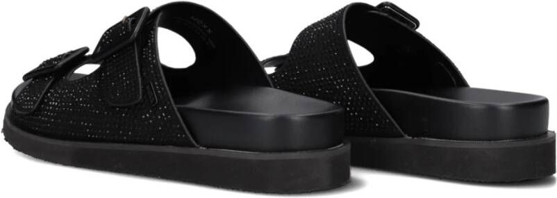 Mexx Zwarte Strass Slippers Noraia Black Dames