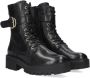 Mexx Haney Veterboots Laarzen Met Veters Dames Zwart - Thumbnail 4