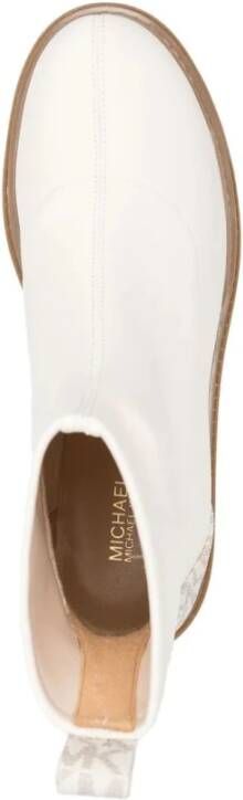 Michael Kors Beige Casual Enkellaars Platte White Dames