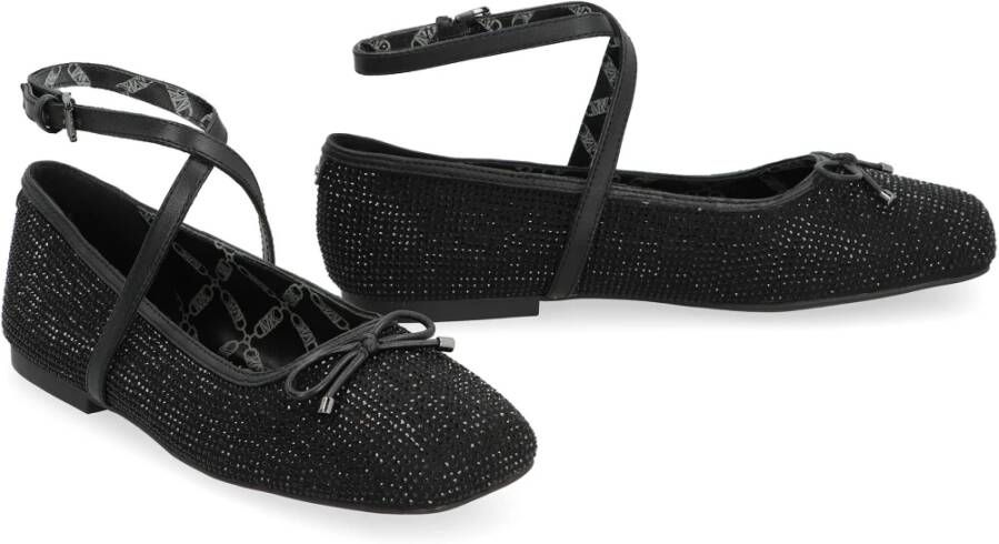 Michael Kors Balletflats met Strass en Enkelband Black Dames