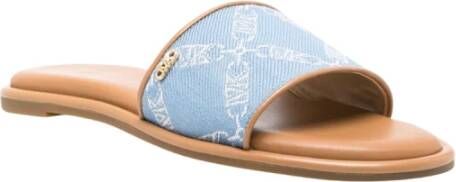 Michael Kors Blauwe Haze Saylor Slide Sandalen Blue Dames