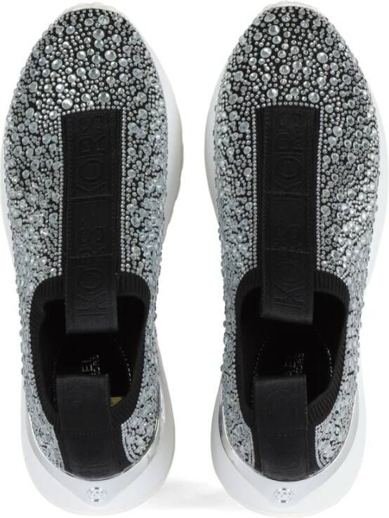 Michael Kors Bodie Slip-On Sneakers met Strass Black Dames