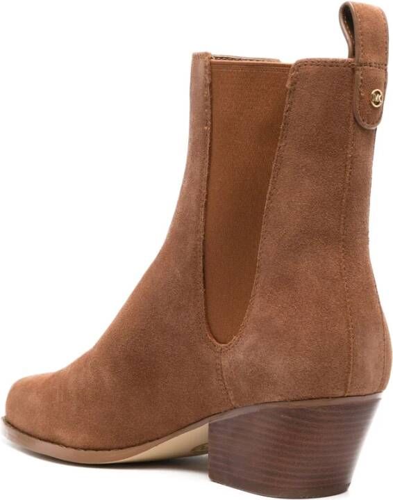 Michael Kors Bruin Leren Casual Enkellaarsje Brown Dames