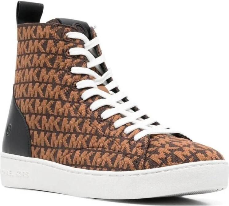 Michael Kors Bruine Gebreide High Top Sneakers Brown Dames