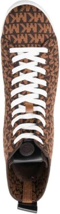 Michael Kors Bruine Gebreide High Top Sneakers Brown Dames