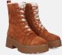 Michael Kors Bruine Leren Gevechtslaarzen met Nepbont Brown Dames - Thumbnail 2