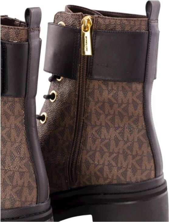 Michael Kors Bruine Lug Bootie met Distinctive Monogram Brown Dames