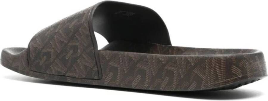 Michael Kors Bruine Slide Slippers voor Vrouwen Brown Dames