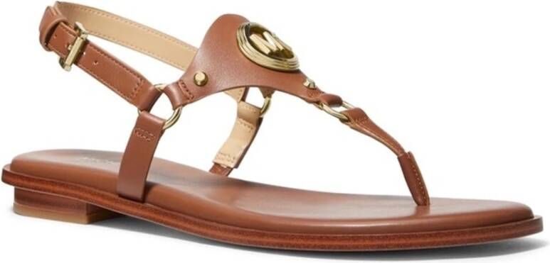 Michael Kors Bruine Thong Platte Sandalen Brown Dames