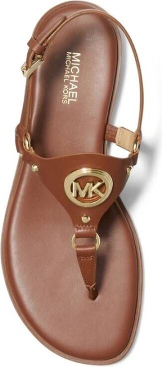 Michael Kors Bruine Thong Platte Sandalen Brown Dames