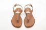 Michael Kors Bruine Thong Sandalen met Gouden Details Brown Dames - Thumbnail 3