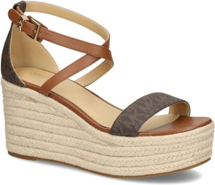 Michael Kors Bruine Wedge Espadrilles voor Vrouwen Brown Dames