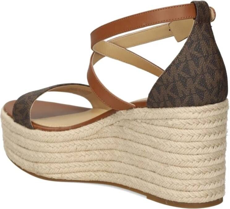 Michael Kors Bruine Wedge Espadrilles voor Vrouwen Brown Dames