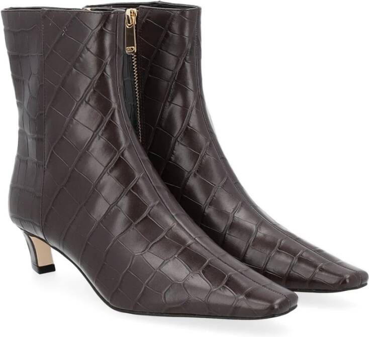 Michael Kors Chocolade Kitten Bootie Stijlvolle Schoen Brown Dames