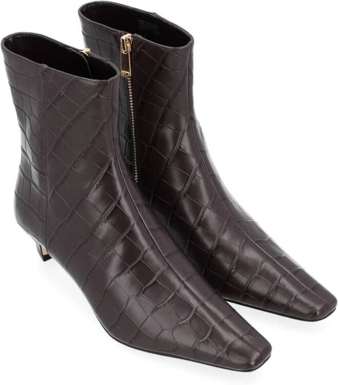 Michael Kors Chocolade Kitten Bootie Stijlvolle Schoen Brown Dames